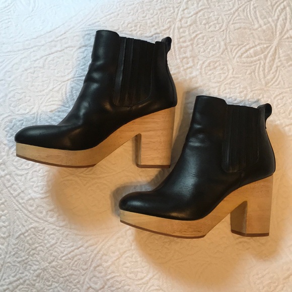 Madewell Marco Chelsea Boots wooden heel platform - Picture 3 of 6
